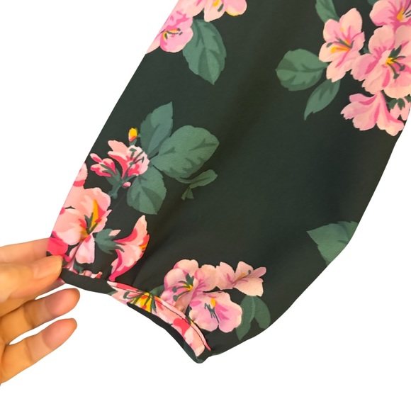 Ann Taylor Stunning Emerald Green Sheath Dress - Multicolor Floral Allover Print - Picture 3 of 6